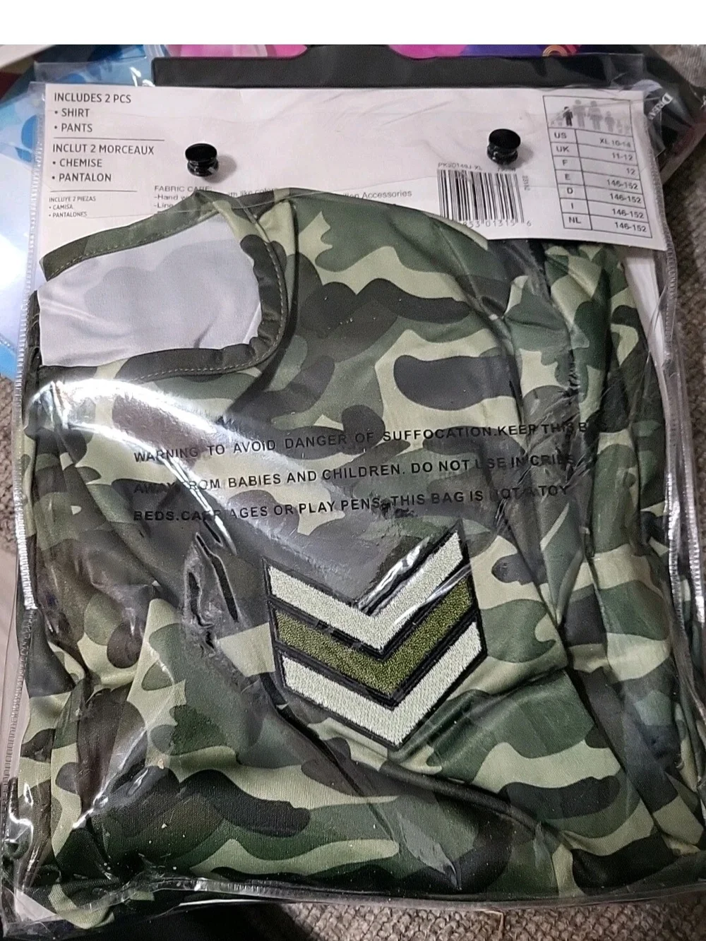 Camo Soldier Kids Costume - Green Camo